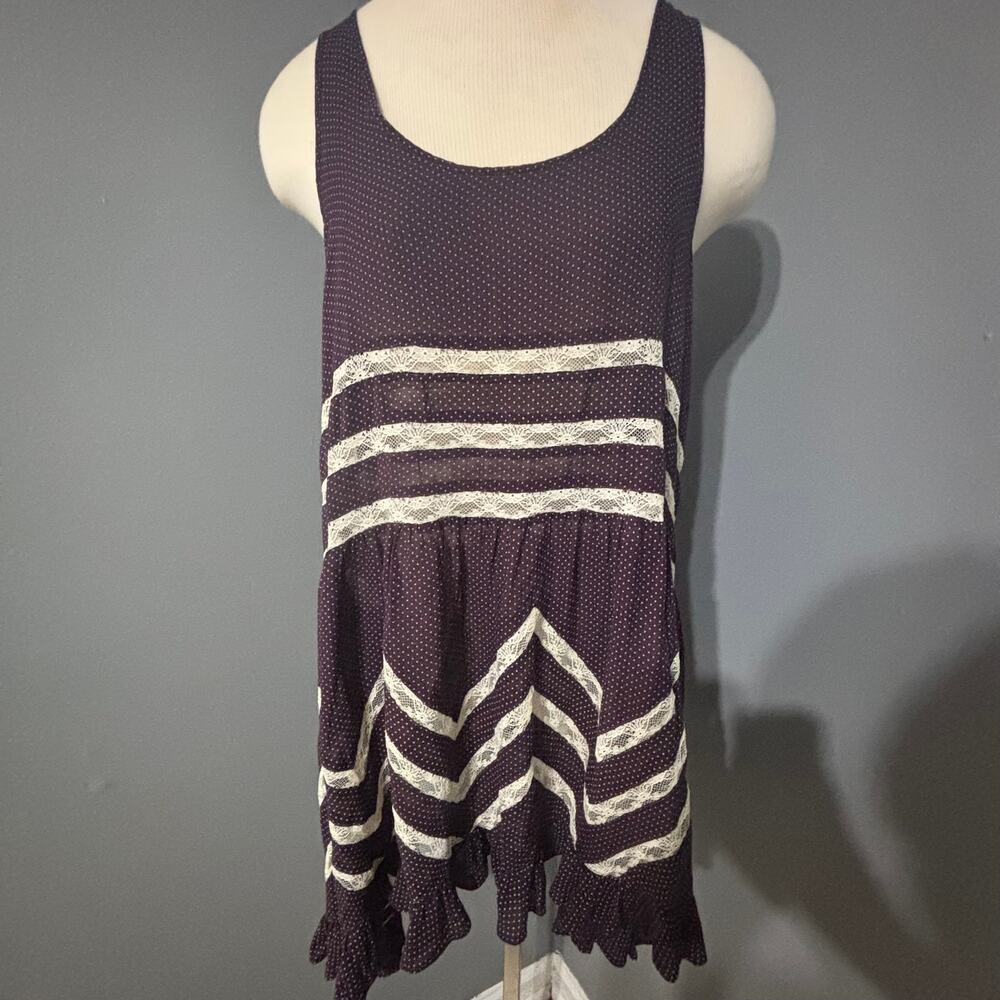 Free People Voile Lace Trapeze Mini Slip Dress